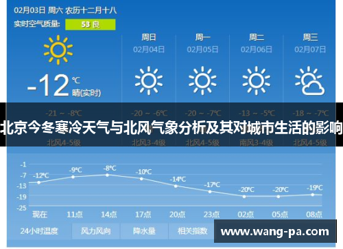 北京今冬寒冷天气与北风气象分析及其对城市生活的影响