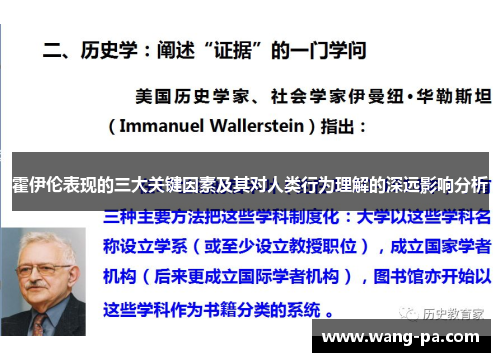 霍伊伦表现的三大关键因素及其对人类行为理解的深远影响分析