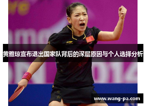 黄雅琼宣布退出国家队背后的深层原因与个人选择分析