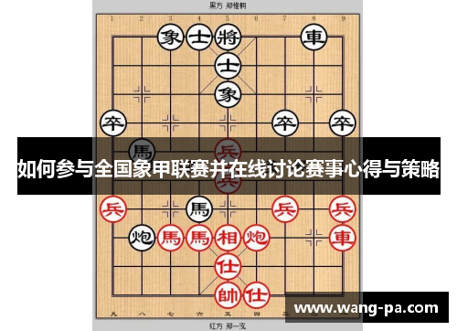 如何参与全国象甲联赛并在线讨论赛事心得与策略