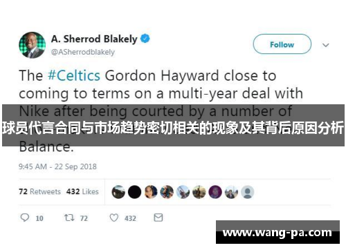 球员代言合同与市场趋势密切相关的现象及其背后原因分析